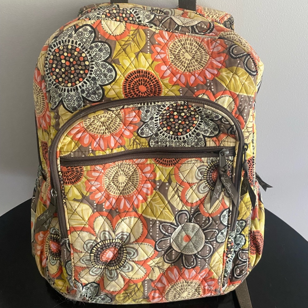 Vera Bradley Yellow and Orange Floral Backpack